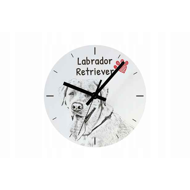 Labradorský retrívr, závěsný a stojící hodinový stroj se psem, personalizace fotografií