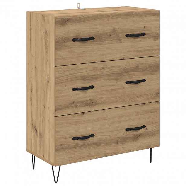vidaXL Servírovací skříň Artisanový dub 69,5 x 34 x 90 cm