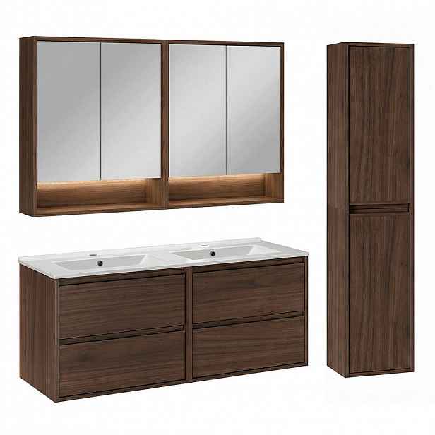 Petits-meubles KOUPELNOVÝ NÁBYTEK 121cm Edmé 2er-Set Dřevo