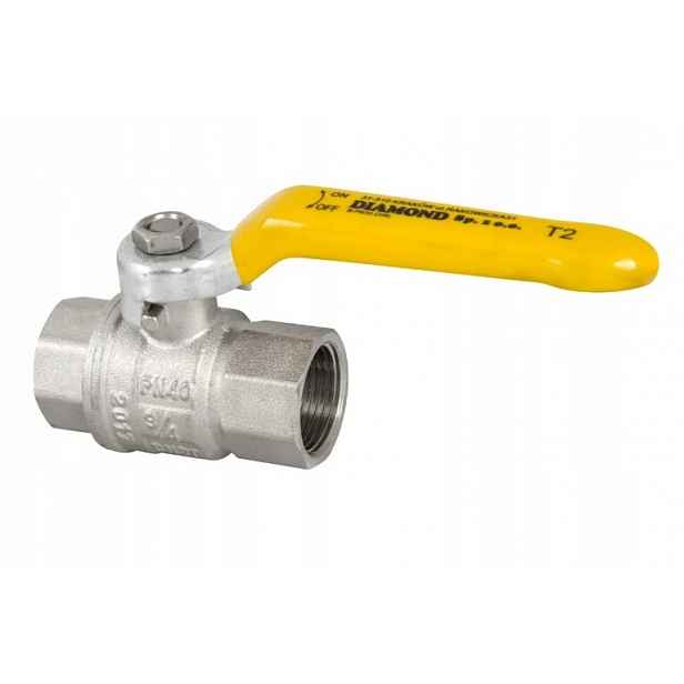 Kulový Plynový Ventil Gw Gw 6/4" Kohout Na Plyn S Rukojetí DN40 Rukojeť Diamond