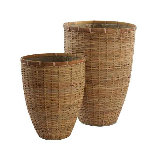 Set 2ks bambusový květináč Mandola L - Ø 39*54/ Ø 32*40 cm Light & Living