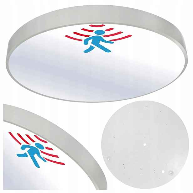 Stropní Svítidlo Nástěnný Stropní Led 40CM Kulatý Bílý 40W 4000K Senzor Pohybu