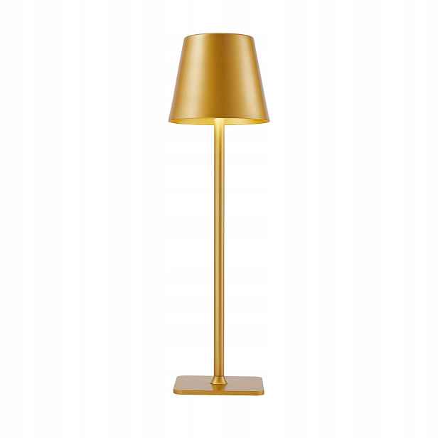 Venkovní stolní přenosná Led lampa zlatá, voděodolná, 38 cm Italux