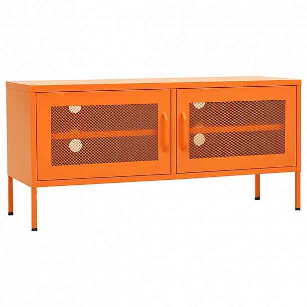 vidaXL TV skříňka oranžová 105 x 35 x 50 cm ocel