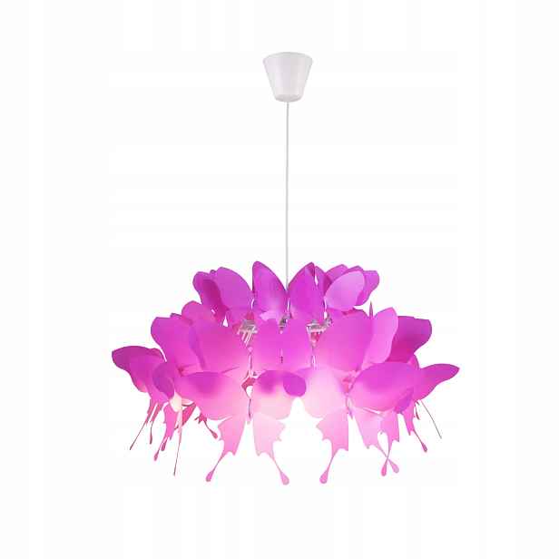 Dětská závěsná lampa fialová s motýlky pro dívku Light Prestige
