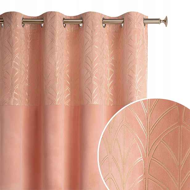 ROOM99 Závěs 140x250 pudrová růžová připravená na průchodkách Bliss S