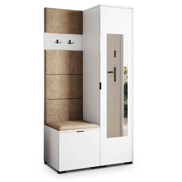 MASSENO MODERNÍ PŘEDSÍŇOVÁ SESTAVA VIRA, 95/181/51 cm, bílá