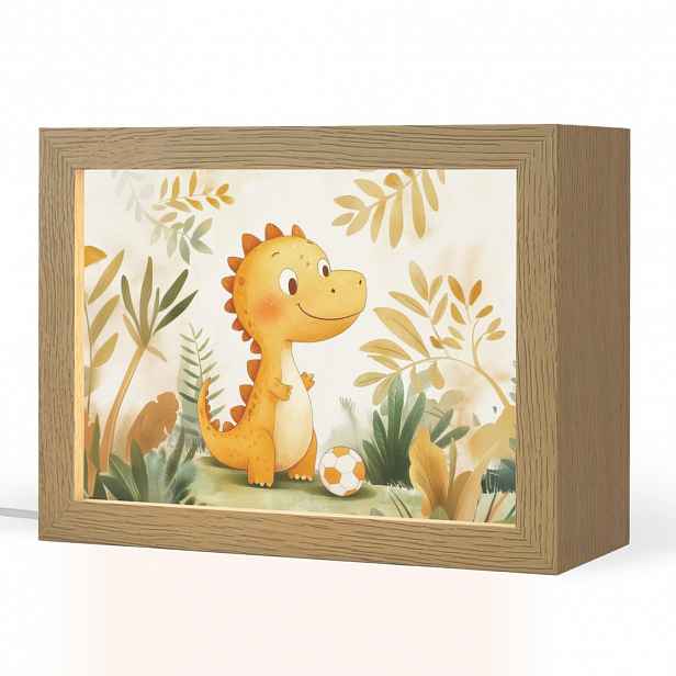 OnlyWow NOČNÍ LAMPIČKA Dino - Fotbal - Orange 20x15 cm