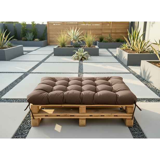 Paletový prošívaný sedák ALEX 120x80 cm color 22 hnědá Mybesthome