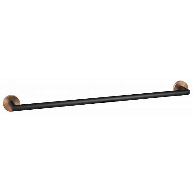 Sapho Larissa - Držák ručníků, délka 60 cm, černá/matná měď WS010BC