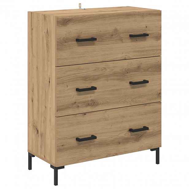 vidaXL Servírovací skříň Artisanový dub 69,5 x 34 x 90 cm