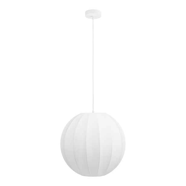 Bílé závěsné svítidlo s textilním stínidlem ø 40 cm Coventry – House Nordic
