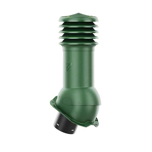Větrací komín HiVent pro trapézový plech, profil T18, fi125 mm, zelený