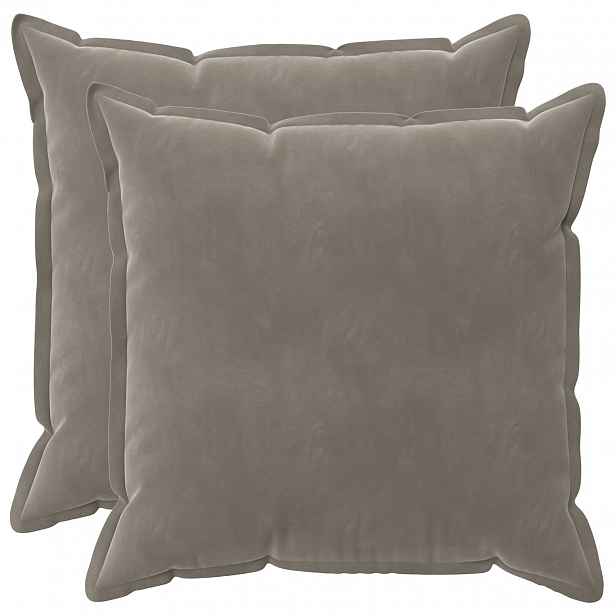 vidaXL Povlak na polštář 2 pcs HOUTEN Světle šedá 60 x 60 cm Samet