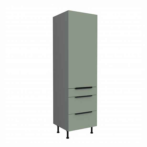 Vysoká potravinová skříňka Aria ANT 60 DKS-210 3S 1F - Premium Box Barva korpusu: Antracit, Barva dvířek: SA - Aquamarine AFM
