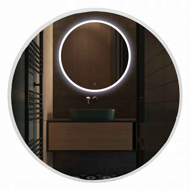 Zrcadlo 60 cm Koupelnové Nástěnné Kulaté Moon Balneo