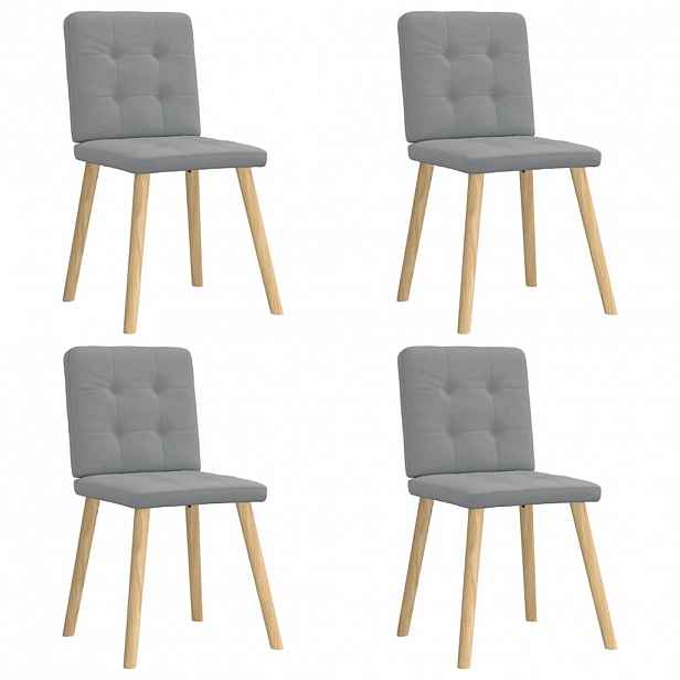 vidaXL Jídelní židle 4 ks světle šedé textil