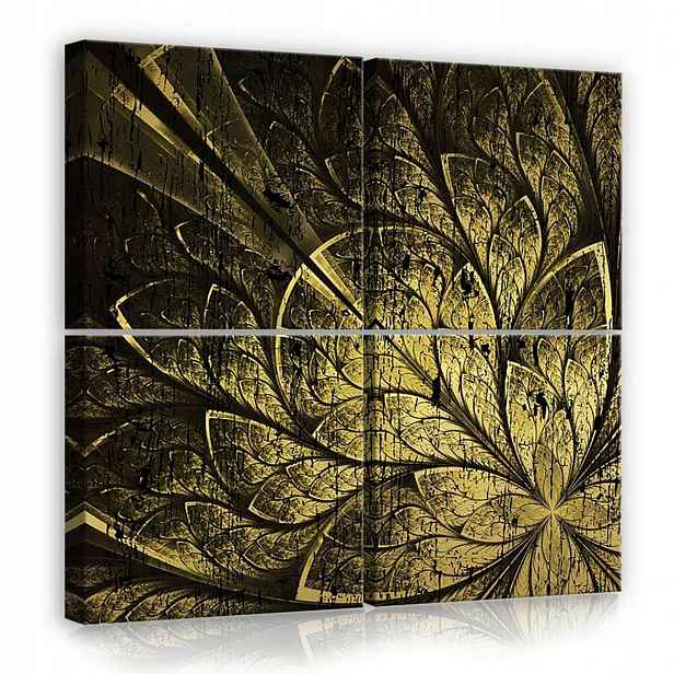 Obraz Na Plátně Canvas 50x50 Abstrakce Vzor Zlato