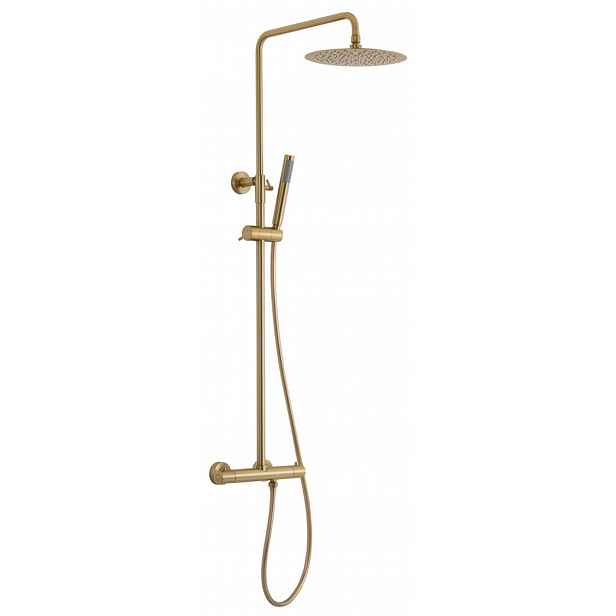 Sapho - Sprchový set s termostatem, matná zlatá KU139GB