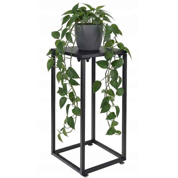 Stojan na květiny Držák Na Květináč Kovový Dekorace do obývacího pokoje Černý 60 cm Loft