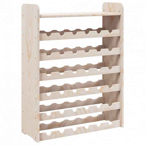 vidaXL Regál na víno s horní policí 67,5x25x87 cm masivní borové dřevo