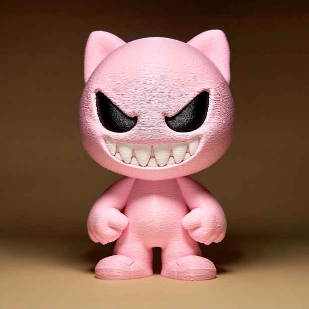 Zlý Kočička Čertík Figurka 15 cm 3D tisk Kočka jako Dárek na Halloween