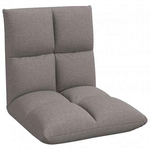 vidaXL Nastavitelná podlahová židle Taupe Textil