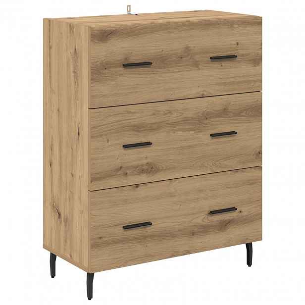 vidaXL Servírovací skříň Artisanový dub 69,5 x 34 x 90 cm