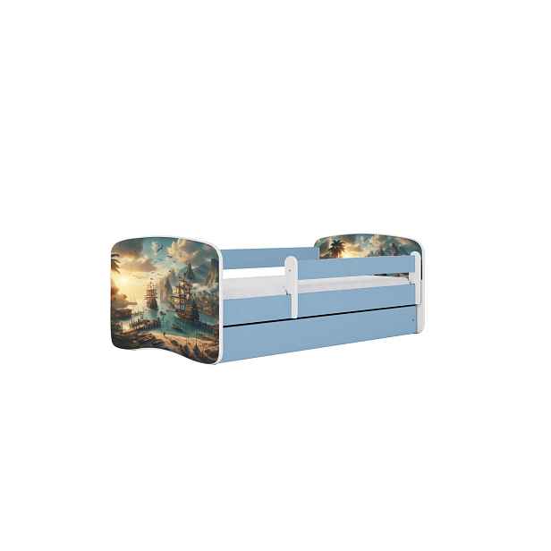 Kocot kids Dětská postel Babydreams loď modrá, varianta 70x140, se šuplíky, bez matrace