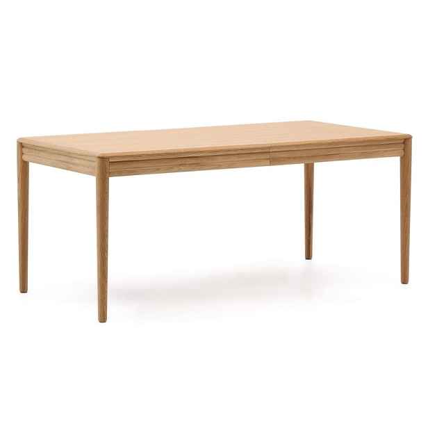 Rozkládací jídelní stůl s přídavnou deskou v dekoru dubu 90x160 cm Lenon – Kave Home