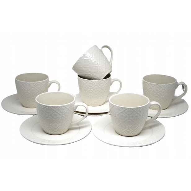 Šálky 6+6 sada 200 ml jako dárek sada porcelánu káva čaj