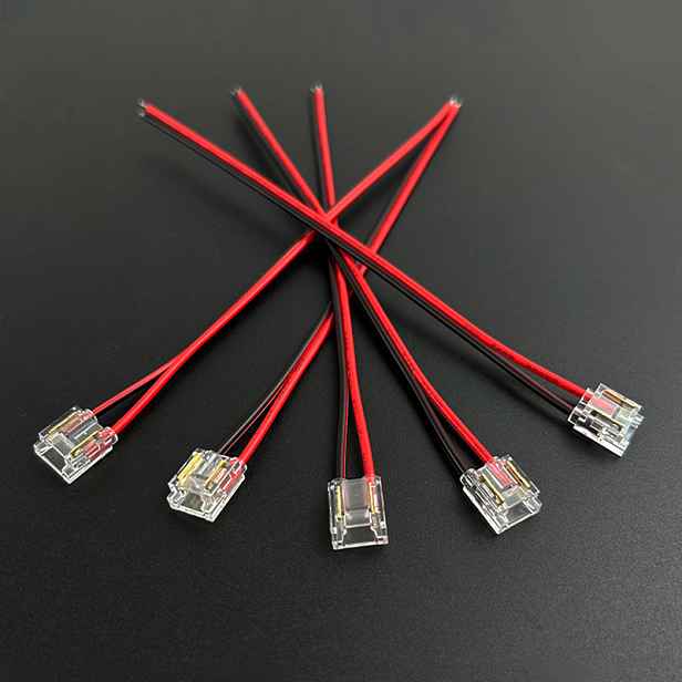 TEMU 5 ks, Jednokrokový křišťálový konektor pro LED pásky, Bezpevnostní konektor pro SMT/COB LED pásky
