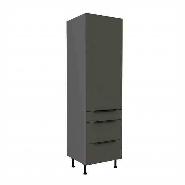 Vysoká potravinová skříňka Aria ANT 60 DKS-210 3S 1F - Premium Box Barva korpusu: Antracit, Barva dvířek: GR - Graphite AFM