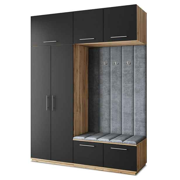 MASSENO MODERNÍ PŘEDSÍŇOVÁ SESTAVA REMA, 180/240/60 cm, dub Wotan