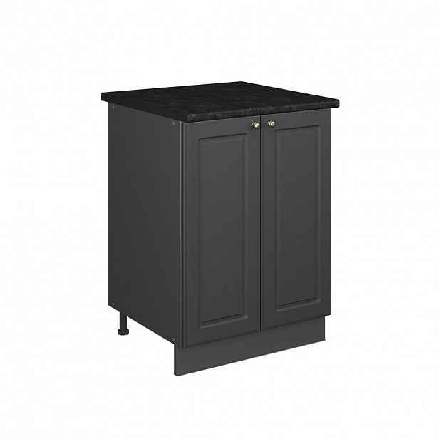 Vicco SKŘÍŇKA POD DŘEZ Fame-Line, Anthrazit-Gold Landhaus/Antracit, 60 cm