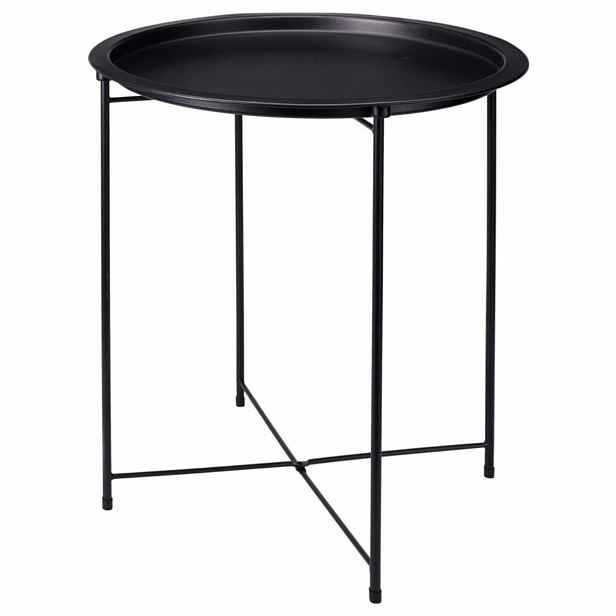 HowHomely Odkládací stolek Zovy 47 cm černý