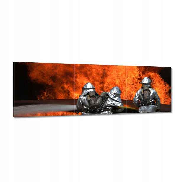 Obrazy 120x40 Hasiči v akci
