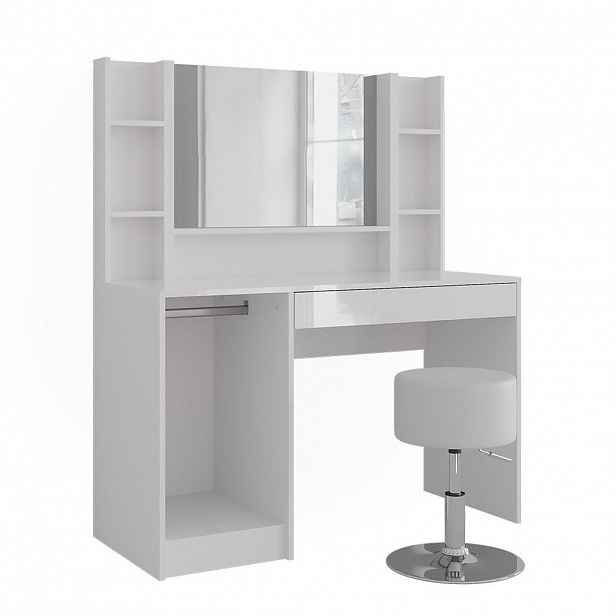 Vicco TOALETNÍ STOLEK Sherry Bílá/bílý vysoký lesk 119.8 cm 5 dílů