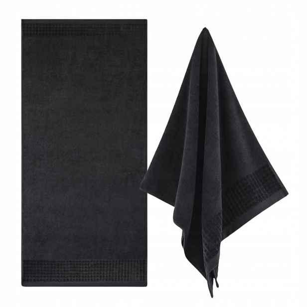 Zwoltex Paulo 3 Ab Koupací ručník velký černý 500 g 70 x 140 cm