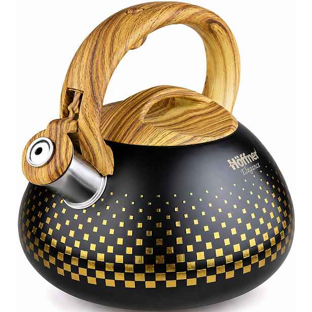Ocelová Konvice S Píšťalkou, Barevná, 3L, Hoffner Elegance