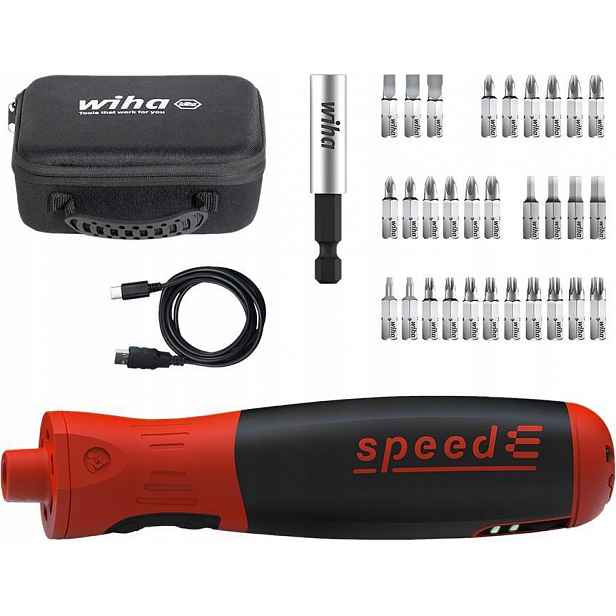 Elektrický šroubovák se sadou bitů speedE PocketDrive Wiha