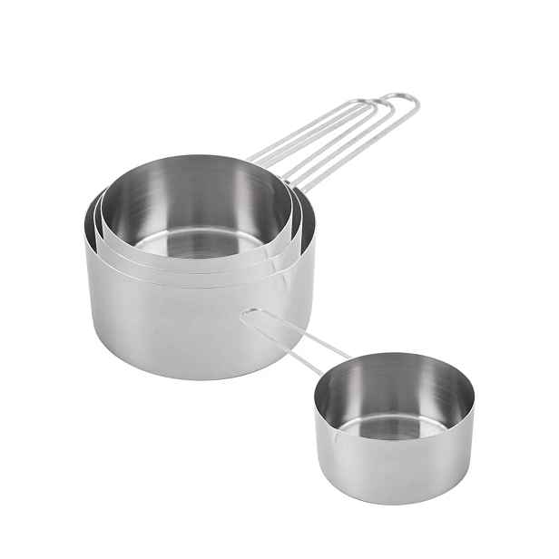 Orion Kuchyňské odměrky do dóz, sada 4ks kovové, od 60ml po 250ml