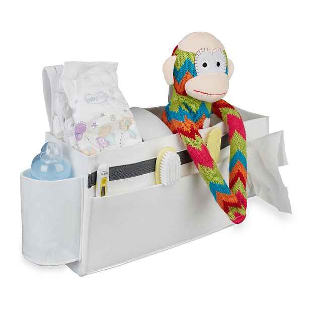 Relaxdays ORGANIZÉR Bílý filc 8 přihrádek 23x43x11 cm