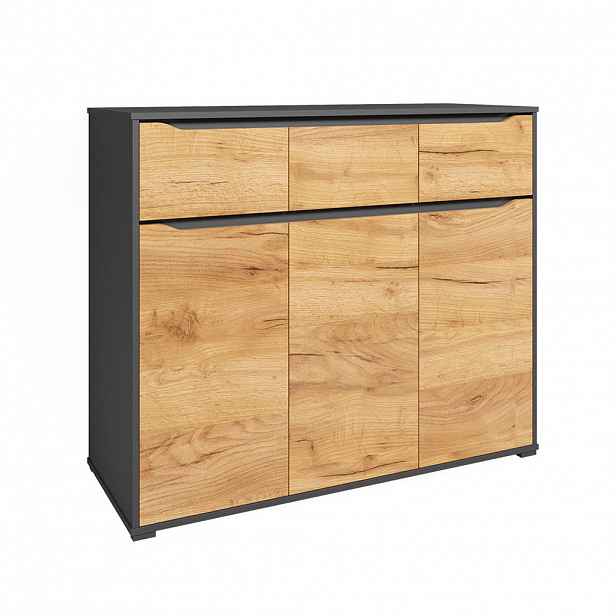 Vicco PŘÍBORNÍK Ruben Zlatý mocný dub 48 x 101.6 cm se zásuvkami