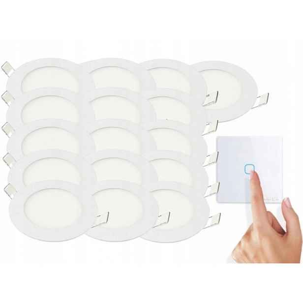 Sada Lampička Halogen Strop Led 3W 16x Vypínač
