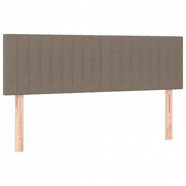 vidaXL Čela postele béžová 144x5x78/88 cm látka