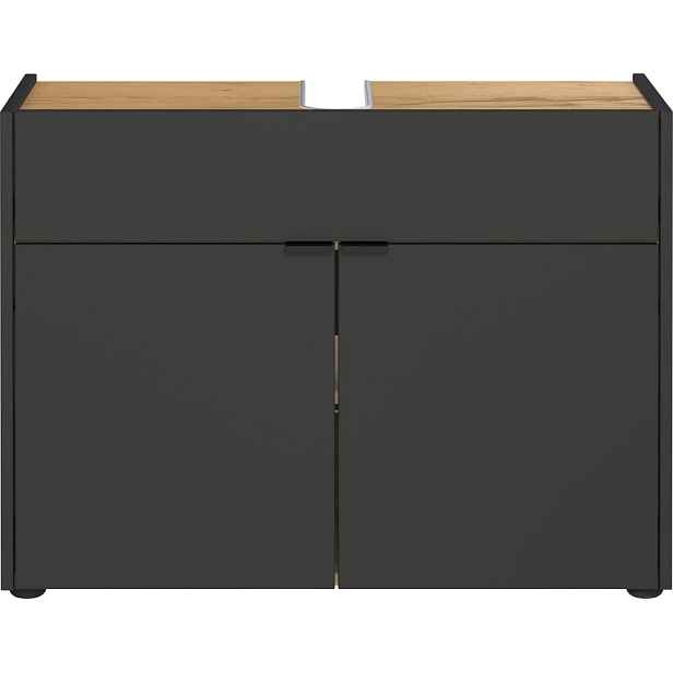 Antracitová skříňka pod umyvadlo 80x60 cm Forano – Germania