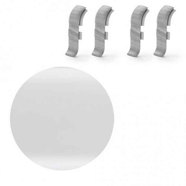 Spojka k soklu Naturel bílá , PVC délka 0,5 cm, výška hrany 56 mm, NATNGTF00