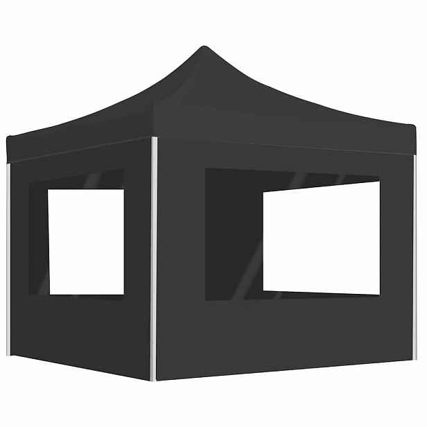 vidaXL Profesionální skládací party stan + stěny hliník 2x2 m antracit