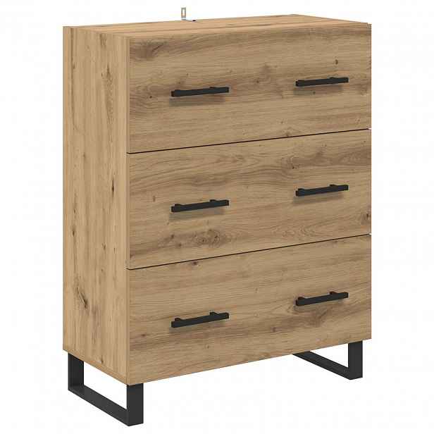 vidaXL Servírovací skříň Artisanový dub 69,5 x 34 x 90 cm